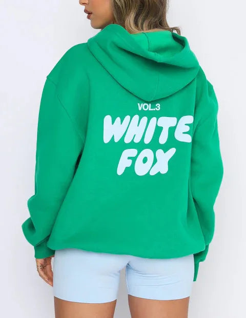 White Fox Hoodie Set